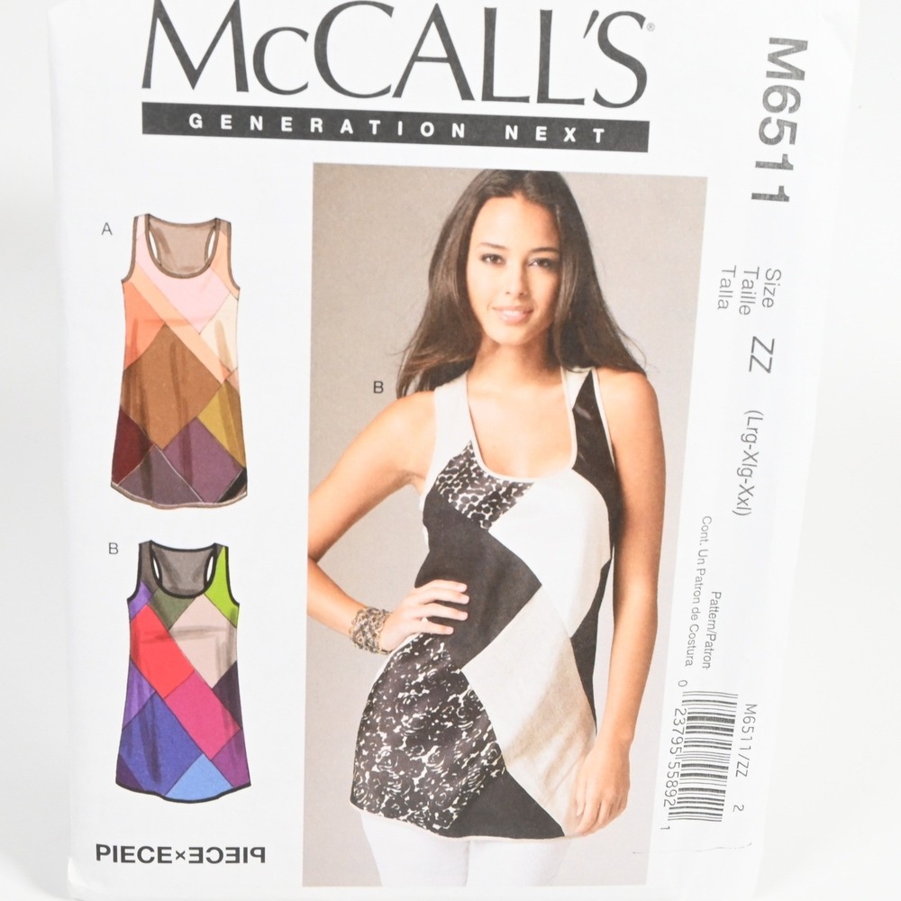 McCall's Sewing Pattern M6511 Misses Size ZZ Lrg-Xlg-XXl Uncut Factory Folded
